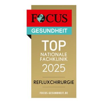 FOCUS Siegel Top nationale Fachklinik Refluxchirurgie 2025