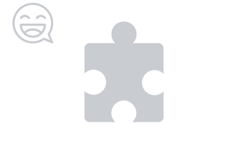Graues Puzzleteil mit Icon Smiley