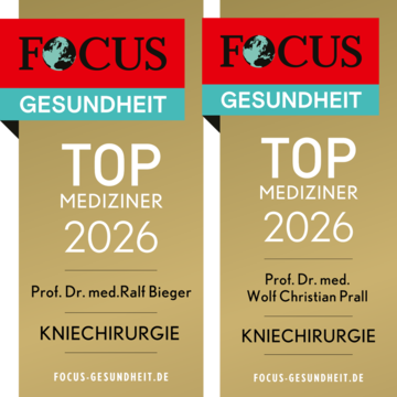 Artemed Klinikum München Süd FOCUS Siegel 2026 Top Mediziner Bieger und Prall Kniechirurgie