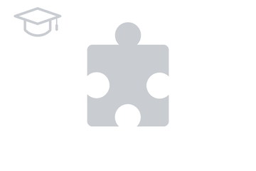 Graues Puzzleteil mit Icon Fortbildung