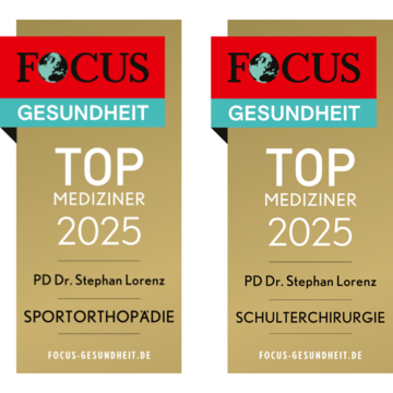 Artemed Klinikum München Süd FOCUS Siegel 2025 Top-Mediziner Lorenz Spororthopädie und Schulterchirurgie