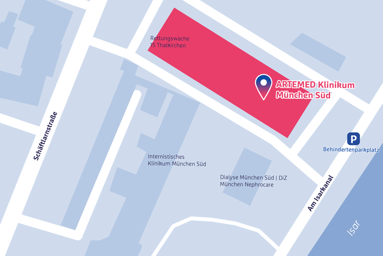 Lageplan Artemed Klinikum München Süd
