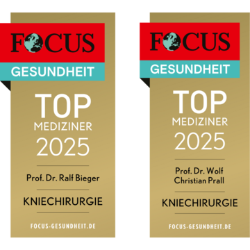 Artemed Klinikum München Süd FOCUS Siegel 2025 Top Mediziner Bieger und Prall Kniechirurgie