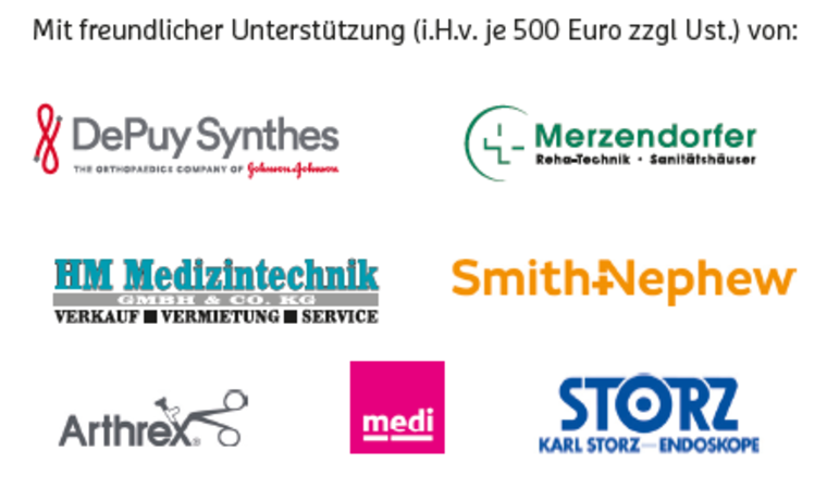 Logos Sponsoren Gelenksymposium